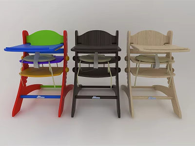 Three Different Colored Foldable Leisure Chairs With Multi Layer Structure Design 3d model