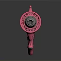 Pink Artistic Rifle With Intricate Carved Pattern And Modern Design Features 3d model