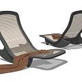 Quiet Lounger Rattan Lounger 3d model