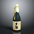 Traditional Dark Soy Sauce Bottle With Yellow String Decoration And Label