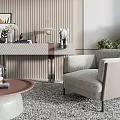 Qui Ji Leisure Sofa Combination Leisure Sofa Side Combination 3d model