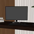 Computer display mouse keyboard combination 3d model