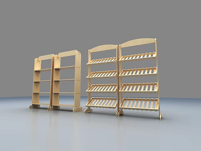 Wooden Wine Cabinets With Multiple Shelves And Different Styles For Home Use 3d model