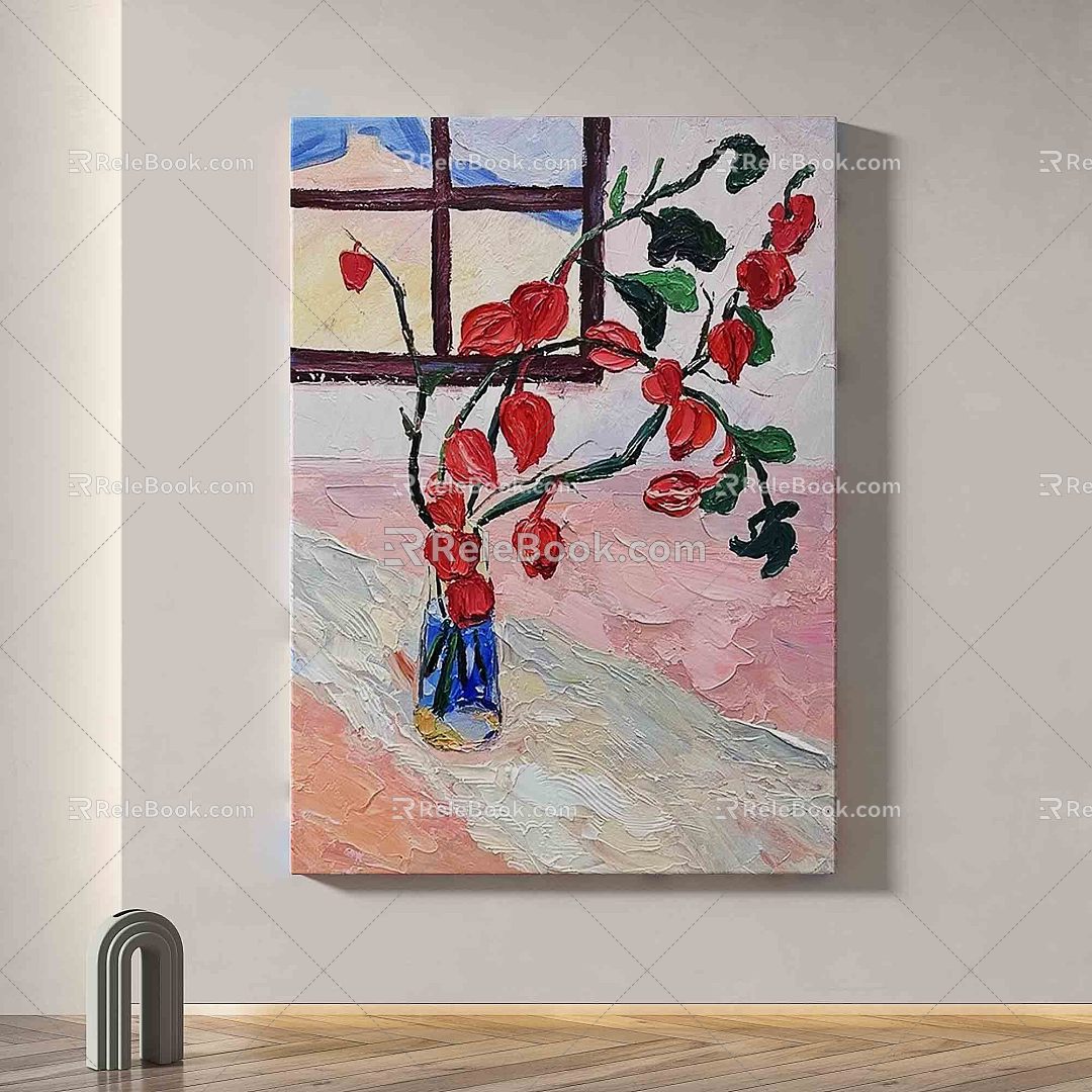 Modern minimalist decorative painting 3d model