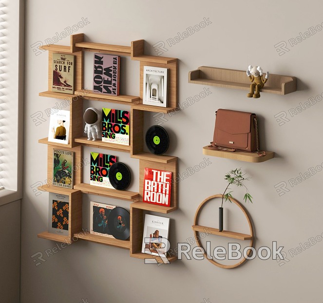 Modern Bookshelf Modern Wall Bookshelf Magazine Rack CD Magazine model