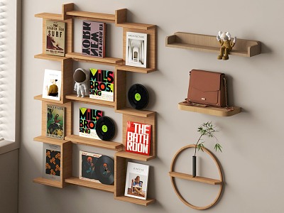 Modern Bookshelf Modern Wall Bookshelf Magazine Rack CD Magazine model