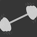 Sports Equipment Barbell With Black And Yellow Weight Plates And Metal Bar