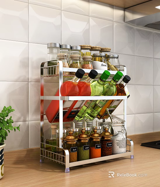 Stainless Steel Bathroom Cabinet Rack With Multi Layer Storage For Bathroom Accessories 3d model 