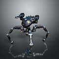 Mechanical Spider Robot Character In Sci Fi Game Movie With Multiple Legs 3d model