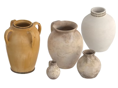 Vase Pottery Pottery Jar Wine Jar Flower Pot Jar 3d model