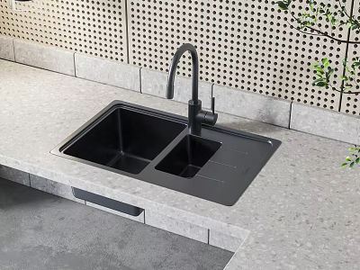 Modern dish washing basin sink basin 3d model