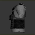 Police Tactical Vest Over White T-Shirt With Protective Pockets And Functional Design