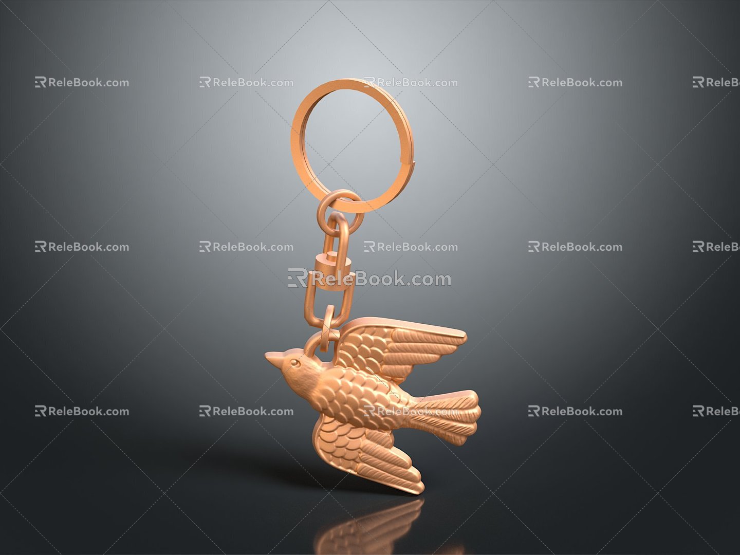 Modern Keychain Key Chain Key Ring Key Chain 3d model