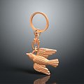 Modern Keychain Key Chain Key Ring Key Chain 3d model