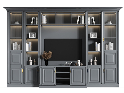 American TV background cabinet TV cabinet model