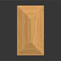 Light Wood Long Table With Plank Top Geometric Cut Out Legs And Reflection