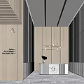 Modern Front Desk Lobby 3d model