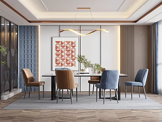 Light Luxury Restaurant 3d model