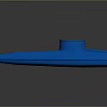 Blue 3D Model Equipment Part With Cylindrical Structure And Streamlined Design