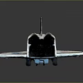 Detailed NASA Space Shuttle Model With White Body And Black Wings