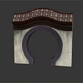 Traditional Architectural Design With Dark Brown Tiled Roof Circular Arch And Light Walls