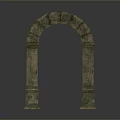 Modern Stone Archway Design For Architectural Garden Entrance With Decorative Pillars