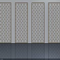 Four Light Colored Flush Doors With Geometric Patterns For Interior Design