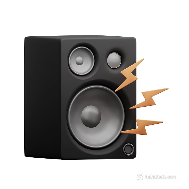 Black Audio Speaker With Multiple Drivers For Powerful Sound Performance 3d model 