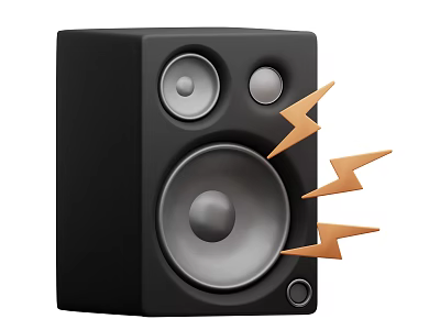 Black Audio Speaker With Multiple Drivers For Powerful Sound Performance 3d model