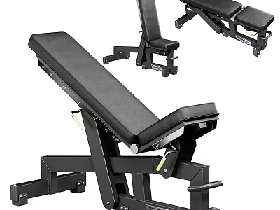 Adjustable Heavy Duty Fitness Bench For Home Gym Strength Training Workouts 3d model