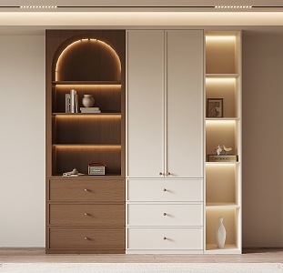 Middle Style Bookcase 3d model