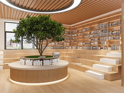 Multi-function reading space 3d model