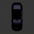 Black Police Sedan With Roof Emergency Lights And Front Badge Design