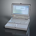 Vintage Apple PowerBook Laptop With Screen Keyboard Trackpad And Retro Design