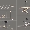 Modern Pendant Lights Showcasing Geometric Shapes Sleek Lines and LED Lighting in Various Contemporary Designs