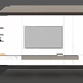 Modern TV background wall 3d model