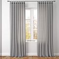 Modern Curtain Solid Color Curtain Modern Fabric Curtain Modern Curtain Cloth Curtain Gauze Curtain Pleated Curtain Solid Color 3d model