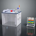 White Computer Equipment Featuring Mobile Cart With Multi layer Shelf And Colorful Storage Boxes