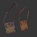 Two Brown Crossbody Bags With Black And Brown Straps Simple Design