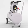 Industrial Air Compressor With Dual Cylinder And Portable Wheels By California Tools