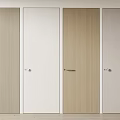 Modern Home Interior Hinged Doors with Wooden White and Gray Finishes Design
