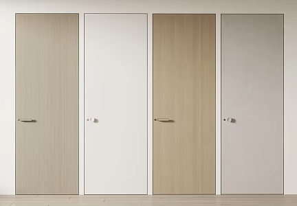 Modern swing door minimalist door 3d model