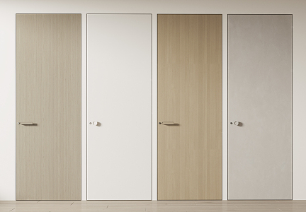 Modern swing door minimalist door 3d model