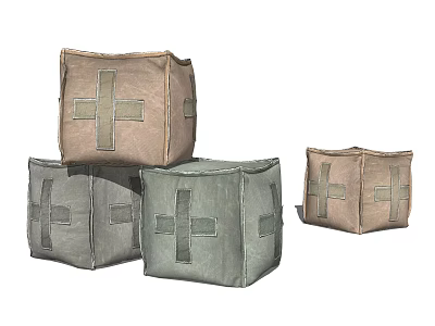 Modern Sofa Stool Lazy Sofa Foot 3d model