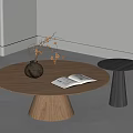 Modern Coffee Table Combination Solid Wood Coffee Table Round Coffee Table Mother Coffee Table 3d model