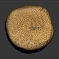 Round Woven Straw Stool With Handmade Craftsmanship And Natural Brown Woven Texture