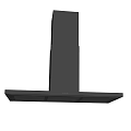 Modern Kitchen Range Hood Appliance With Sleek Black Design And LED Lighting