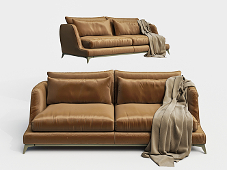 Modern double sofa 3d model