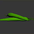 Vibrant Fresh Green Chili Peppers Isolated On Gray Background For Cooking