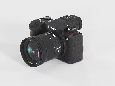 Lumix Professional Digital Camera As Commercial Photography Equipment With High Resolution Lens 3d model
